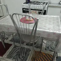 میز وصندلی ناهارخوری استیل ضدخش