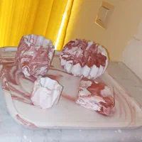 جا شمعی بتنی ۴ تایی همراه سینی نو مناسب هدیه