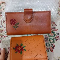 کیف پول چرم طبیعی گاور دست دوز