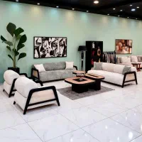 مبل مینمال جذاب ، مبلمان ماوی کیش|مبلمان خانگی و میز عسلی|کیش, |دیوار