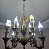 ۴ عدد لوستر برنجی|لوستر و چراغ آویز|اراک, |دیوار