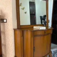 اینه و کنسول تمام چوب در حد نو