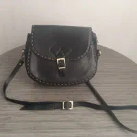 کیف چرم طبیعی مشکی نونو