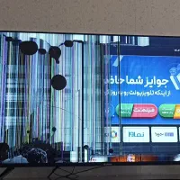 تلویزیون ۵۵ اینچ اسنواصفحه شکسته، برد سالم