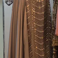 لباس مجلسی جنس پارچه ملیله دوزی توری