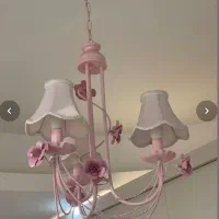 لوستر سه شاخه ی صورتی|لوستر و چراغ آویز|کرج, گوهردشت|دیوار