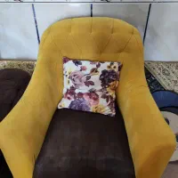 مبل چوبی وراحتی هفت نفره محکم|مبلمان خانگی و میز عسلی|تاکستان, |دیوار