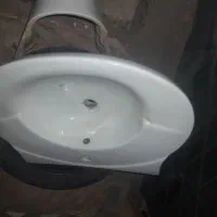 سنگ روشور نیم پایه سفید. سرامیکی.