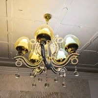 لوستر پنچ شاخه|لوستر و چراغ آویز|نورآباد, |دیوار