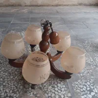فروش ۲ عدد لوستر چوبی در حد نو