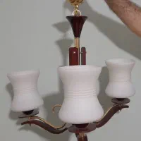 لوستر شیک و سالم سه شعله|لوستر و چراغ آویز|مشهد, عامل|دیوار