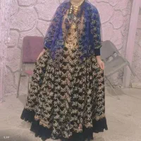 لباس محلی مخمل سورمه ای