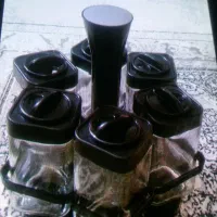 فروش جا ادویه مشکی نو|ظروف نگهدارنده، پلاستیکی، یک‌بارمصرف|گرگان, |دیوار