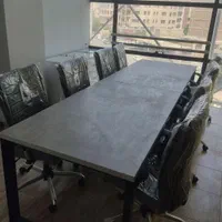 کنفرانس 8 نفره پایه فلزی دو تیکه 300*90