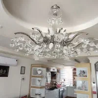 لوستر استیل کریستالی اصل سنگین ۲۲ شعله|لوستر و چراغ آویز|ارومیه, |دیوار