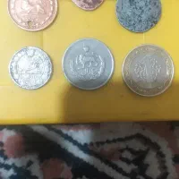شش عدد سکه قدیمی یکی چکشی|کلکسیون سکه، تمبر، اسکناس|بومهن, |دیوار