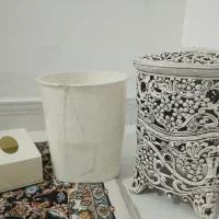 سطل زباله و جای دستمال جای دستمال کاغذی