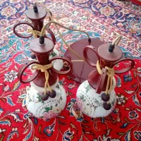 لوستر سه شاخه سرامیکی طرحدار|لوستر و چراغ آویز|ملایر, |دیوار