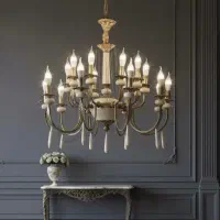 لوستر سنگی ۸ شاخه ( ۱۶ شعله )