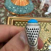 انگشتر فیروزه مصری سنگین