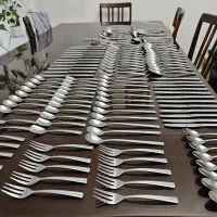 ست قاشق و چنگال ۱۲نفره ۱۱۹ پارچه|ظروف سرو و پذیرایی|تهران, مجیدیه|دیوار