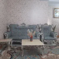 مبلمان ۷ نفره طرح سلطنتی +میز ،عسلی|مبلمان خانگی و میز عسلی|چهارباغ, |دیوار