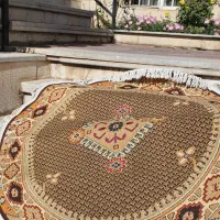 فرش کشمیر ترکیه و فرش گرد ستاره کویر یزد