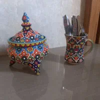 شکلات خوری لیوان جا قاشق چنگال نو
