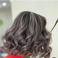 مدل مش سوزنی هایلایت رنگ ساژ مو