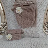 کیف بافتنی دوشی دخترانه