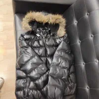 کاپشن  مردانه طرح چرم در حد نو