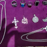 دستبند انگشتر گردنبند آویز استیل