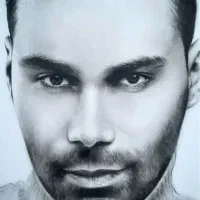 طراحی چهره سیاه قلم