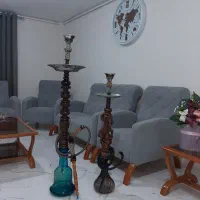 دوعدد قلیان چوبی بلند|صنایع دستی و سایر لوازم تزئینی|رامجین, |دیوار