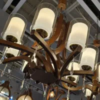 لوستر چوبی لوستر پذیرایی مدل پیچ ۶ شاخه