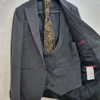 کت و شلوار و جلیقه کاملن نو همراه کروات سایز ۴۶|لباس|قرچک, شهرک طلائیه|دیوار