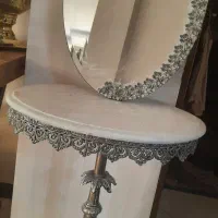 آینه کنسول و شمعدان برنز