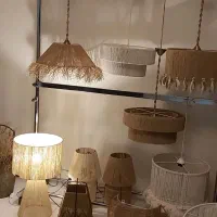 لوستر رافیا|لوستر و چراغ آویز|تهران, مهستان|دیوار