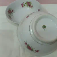 کاسه ی گلسرخی قدیمی عتیقه
