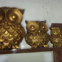 دکور جغد کاملا نو رنگ مسی زیبا