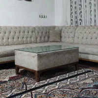 مبل L طرح چستر و میز تلویزیون