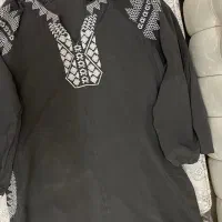 تونیک زنانه خارجی بسیار زیبا یقه گلدوزی سبز یشمی