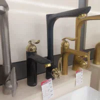 شیرآلات برگ مشکی طلا با ۷ سال ضمانت