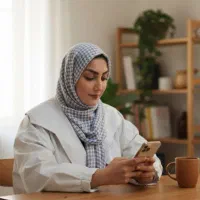 همکار غیر حضوری با گوشی