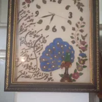 یک عدد تابلو وان یکاد وساعت پته ای|تابلو فرش|بافق, |دیوار