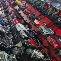 ماشینـ+شارژیــ هامین مناسب کودکان قرمزوآبی رنگی/+