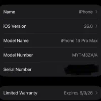 آیفون اپل ۱۶ پرومکس zaa ، سایکل ۱۸|موبایل|اصفهان, جلفا|دیوار