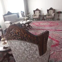 مبل سلطنتی دورو منبت چوب گردو تمیز|مبلمان خانگی و میز عسلی|اندیشه, اندیشه فاز ۱|دیوار