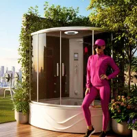 کابین دوش و سونا بخار مدل فلوویا جکوزی برای شیراز