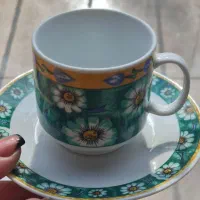 فنجان و نعلبکی عتیقه برای 23 سال پیش|کلکسیون اشیاء عتیقه|رشت, فرودگاه سردار جنگل رشت|دیوار